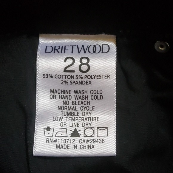 NWOT Driftwood Slim Skinny Embroidered Floral Denim Jeans Size 28 Black - Picture 9 of 15